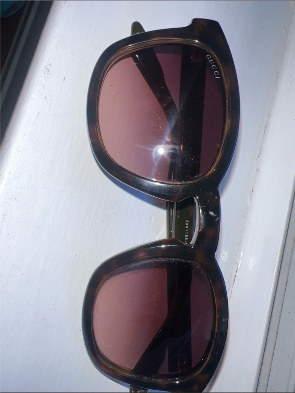 Gucci Tortoise Bio-Based Sunglasses Frames (Lenses Damaged)